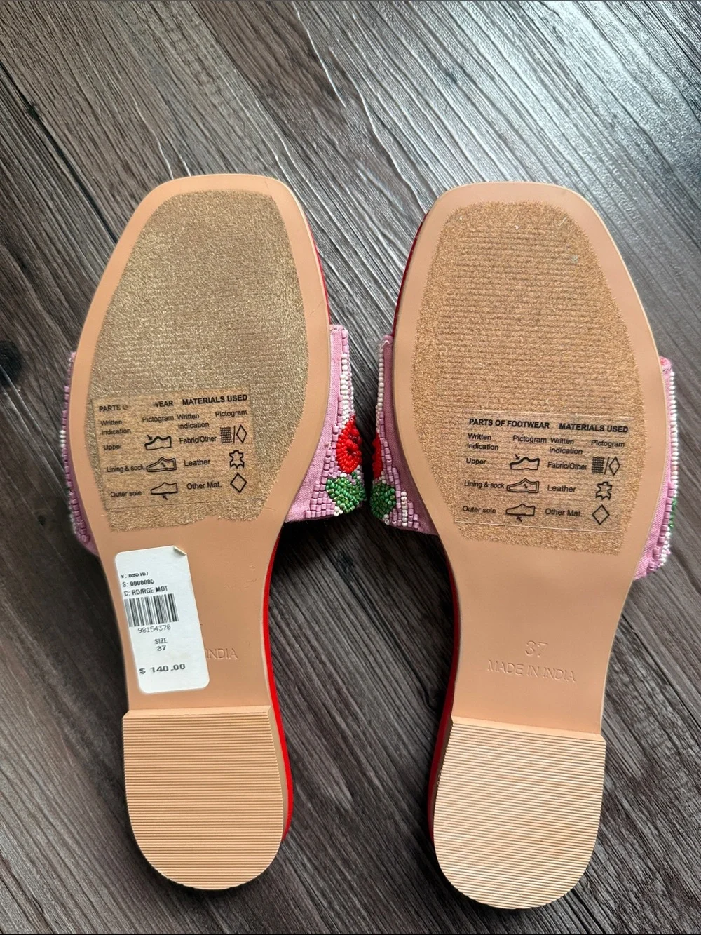 NWT The Fiona Beaded Slide Sandals by Maeve